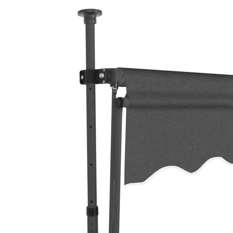 vidaXL Ručne zaťahovacia markíza s LED 200 cm, antracitová