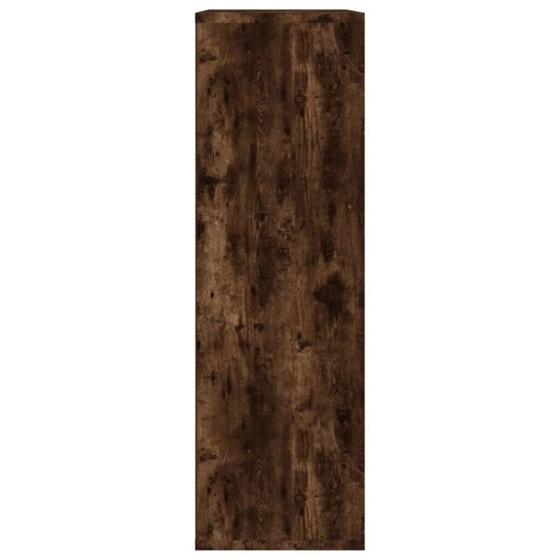 vidaXL Knižnica/komoda dymový dub 50x25x80 cm spracované drevo