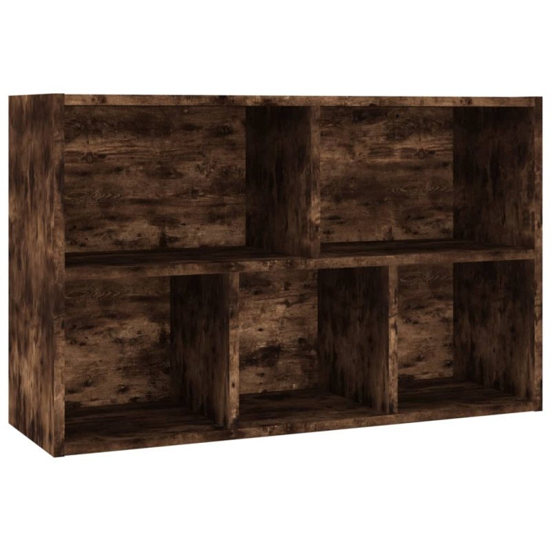 vidaXL Knižnica/komoda dymový dub 50x25x80 cm spracované drevo