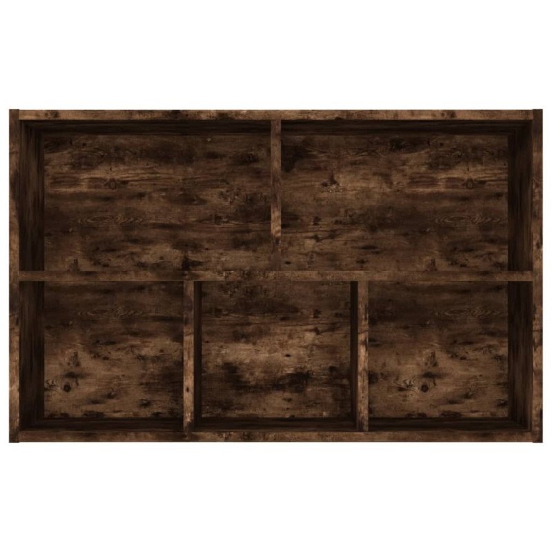 vidaXL Knižnica/komoda dymový dub 50x25x80 cm spracované drevo