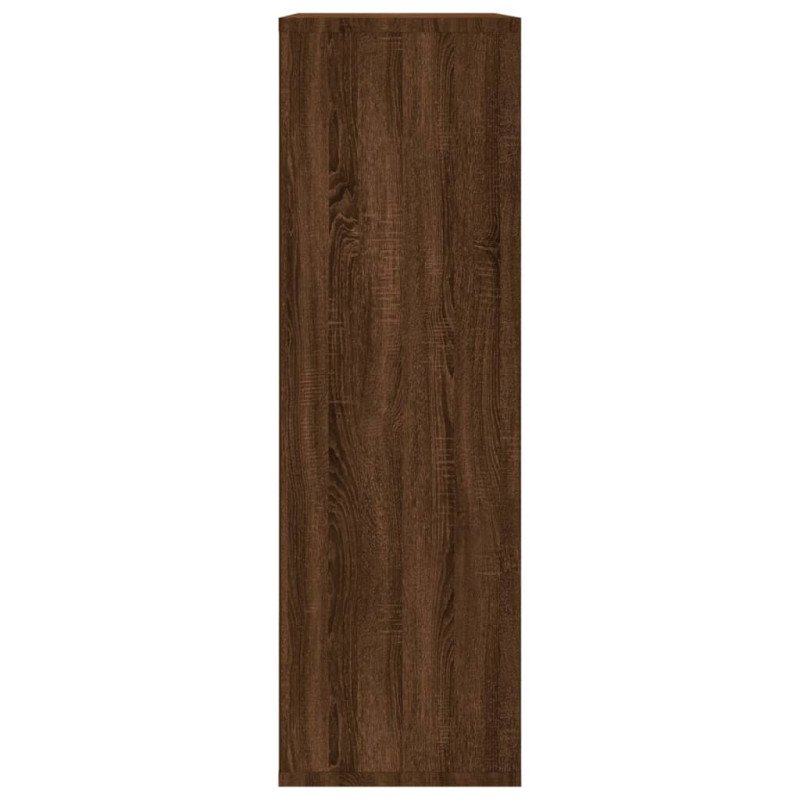 vidaXL Knižnica/komoda hnedý dub 50x25x80 cm spracované drevo
