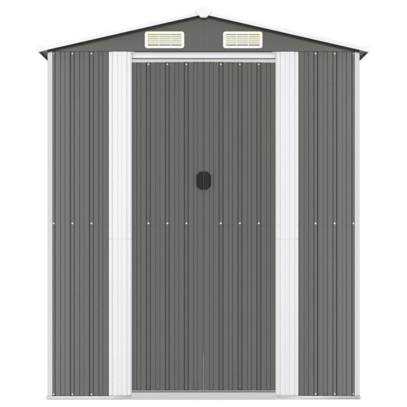 vidaXL Záhradná kôlňa bledosivá 192x606x223 cm pozinkovaná oceľ