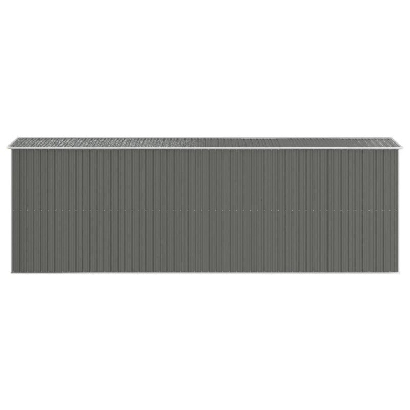 vidaXL Záhradná kôlňa bledosivá 192x606x223 cm pozinkovaná oceľ