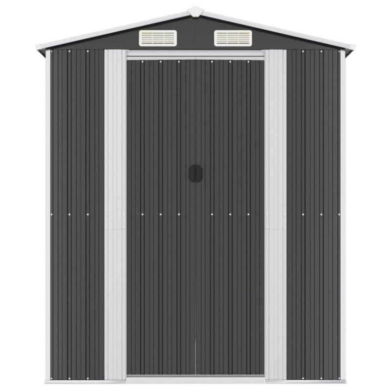 vidaXL Záhradná kôlňa antracitová 192x689x223 cm pozinkovaná oceľ