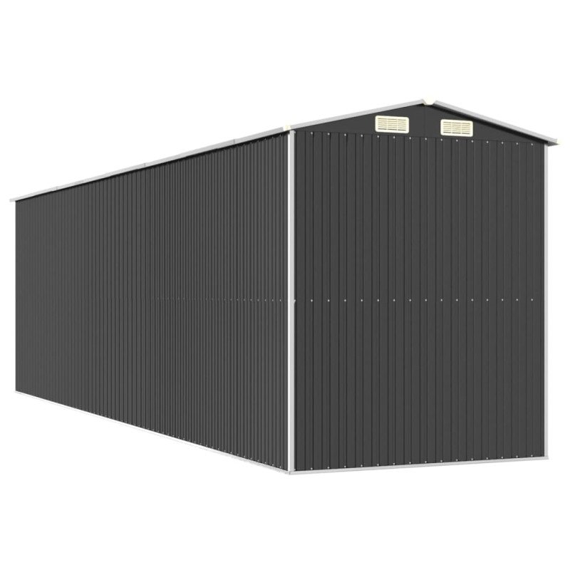 vidaXL Záhradná kôlňa antracitová 192x689x223 cm pozinkovaná oceľ