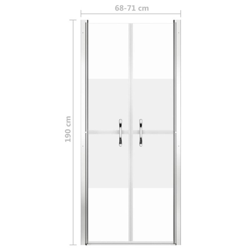vidaXL Sprchové dvere, polomatné, ESG 71x190 cm