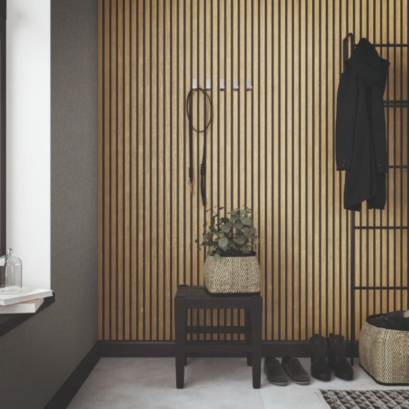 Noordwand Tapeta Botanica Wooden Slats hnedá a dubová