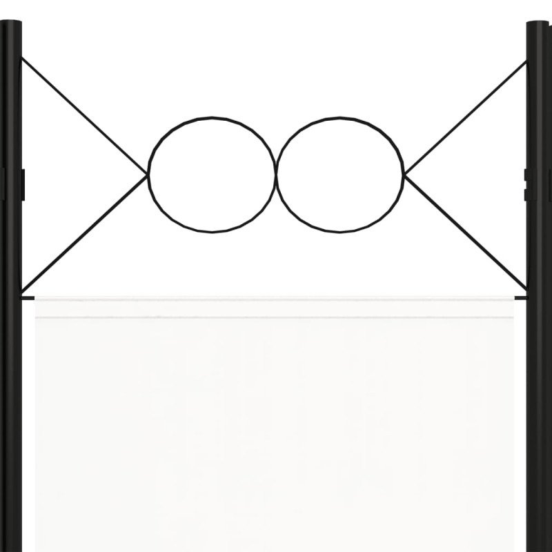 vidaXL Paraván so 6 panelmi, krémovo biely 240x180 cm 
