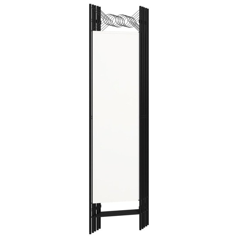 vidaXL Paraván s 5 panelmi, krémovo biely 200x180 cm 