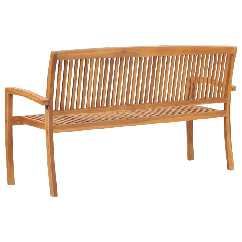 vidaXL 2-miestna stohovateľná záhradná lavička 159 cm, tíkový masív 
