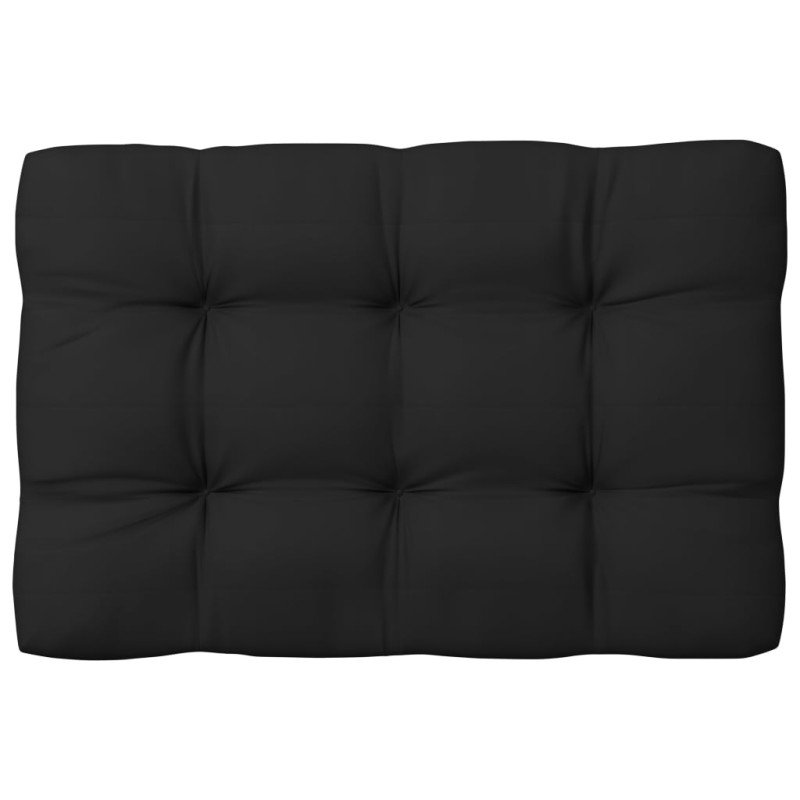 vidaXL Podložky na paletovú sedačku 7 ks čierne