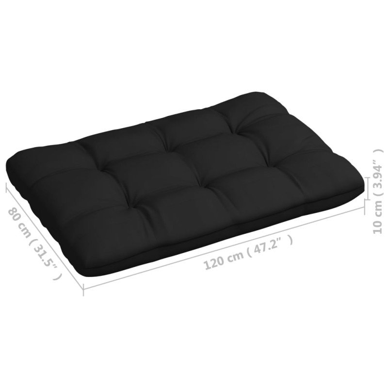 vidaXL Podložky na paletovú sedačku 7 ks čierne