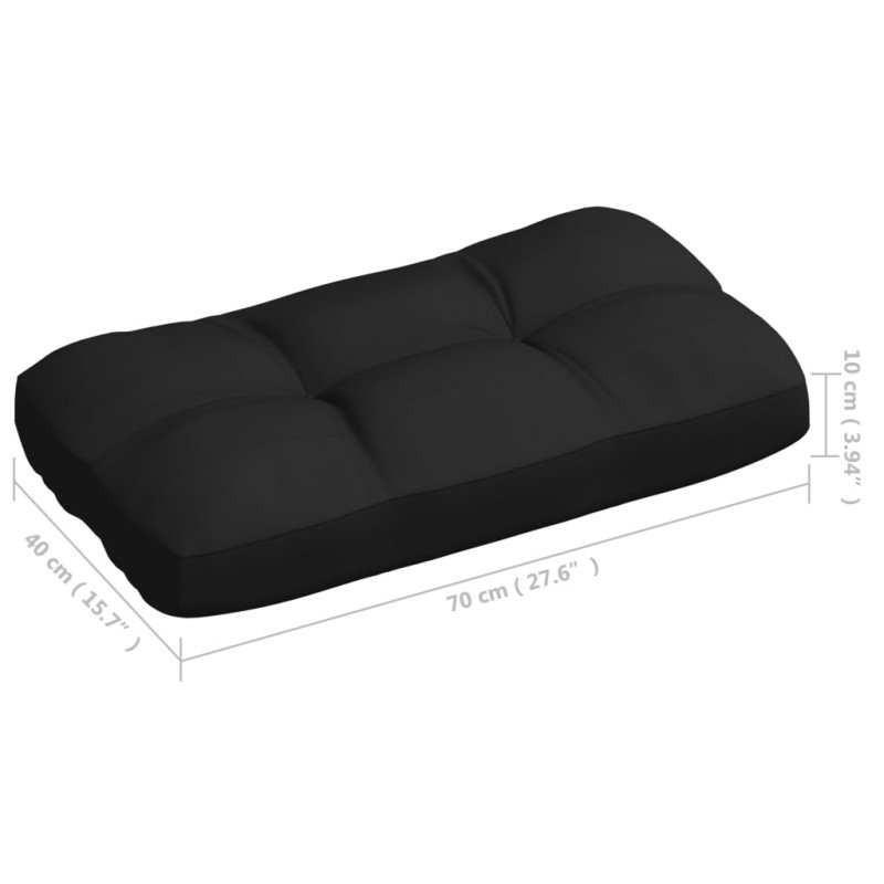 vidaXL Podložky na paletovú sedačku 7 ks čierne