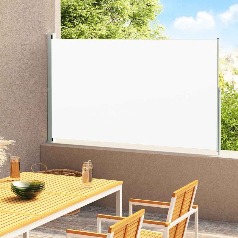 vidaXL Zaťahovacia bočná markíza na terasu 180x300 cm, krémová
