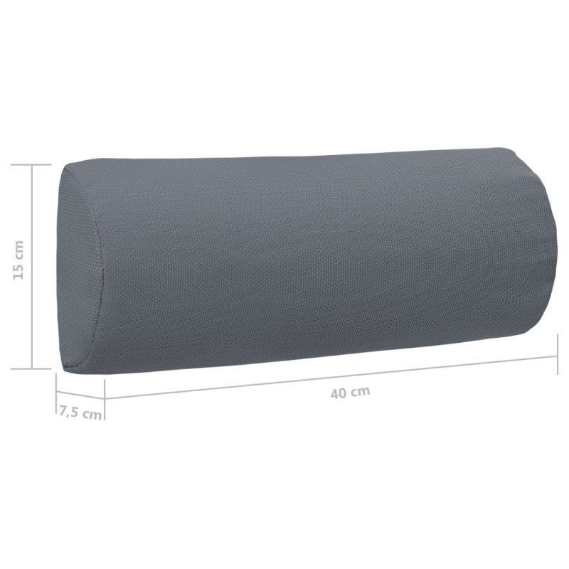 vidaXL Opierka hlavy na ležadlo sivá 40x7,5x15 cm textilén