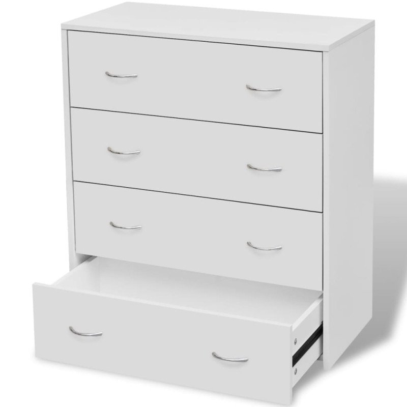 vidaXL Skrinka so 4 zásuvkami 60x30,5x71 cm, biela