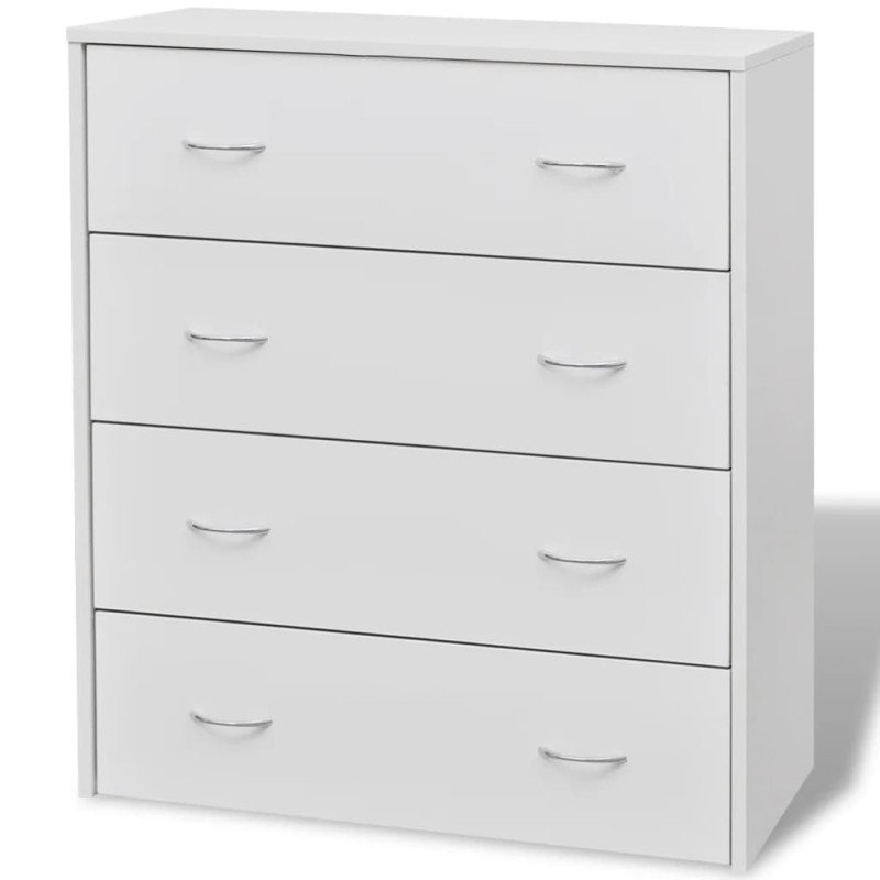 vidaXL Skrinka so 4 zásuvkami 60x30,5x71 cm, biela