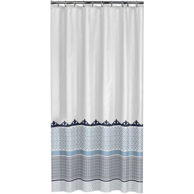 Sealskin Sprchový záves Marrakech biely 180 cm modrý