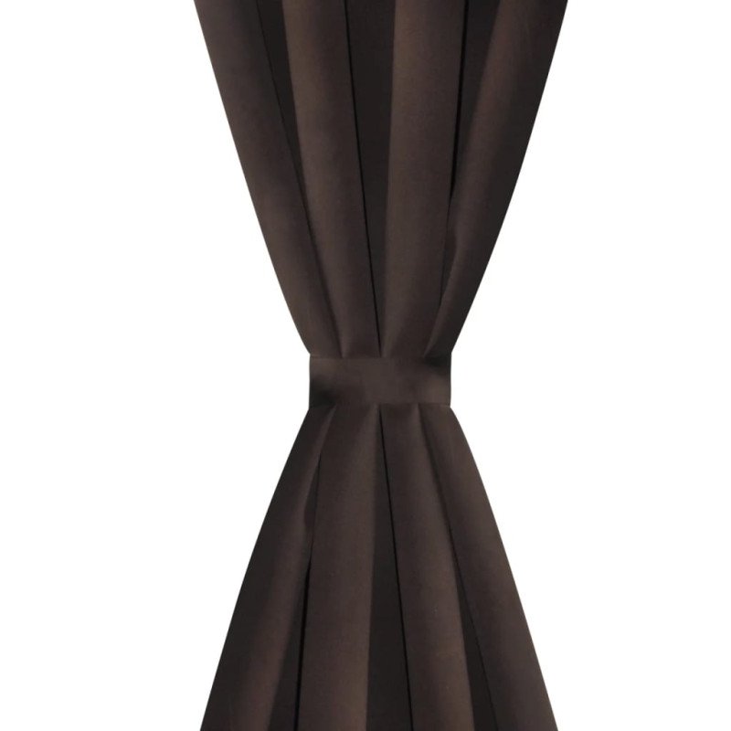 vidaXL Zatemňovací záves s kovovými očkami, 2 ks, 135x175 cm, hnedý