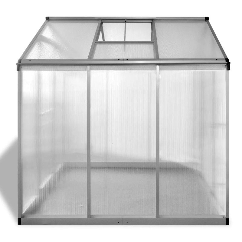 vidaXL Skleník, spevnený hliník 3,46 m²