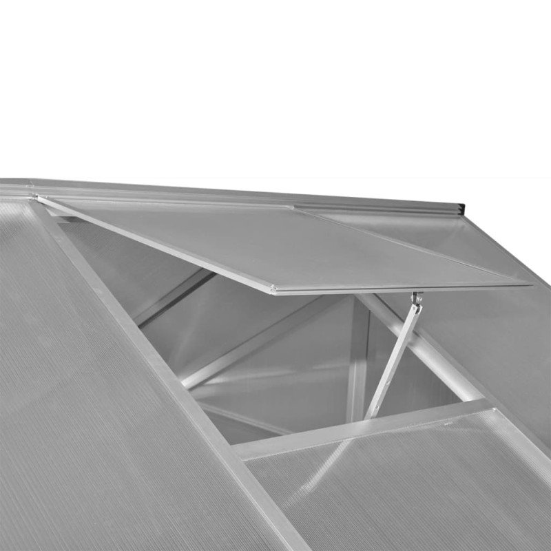 vidaXL Skleník, spevnený hliník 3,46 m²
