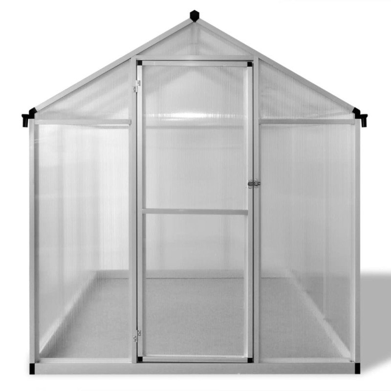 vidaXL Skleník, spevnený hliník 3,46 m²