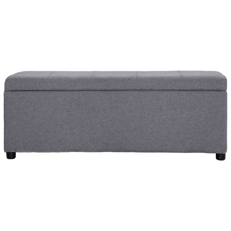 vidaXL Lavica s úložným priestorom 116 cm bledosivá polyester