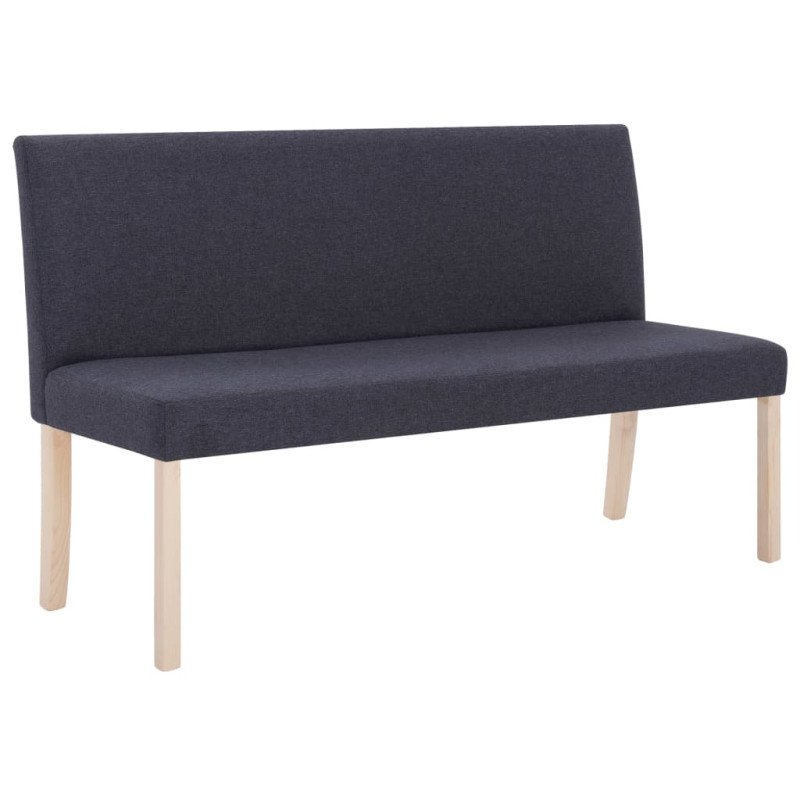 vidaXL Lavica 139,5 cm tmavosivá polyester