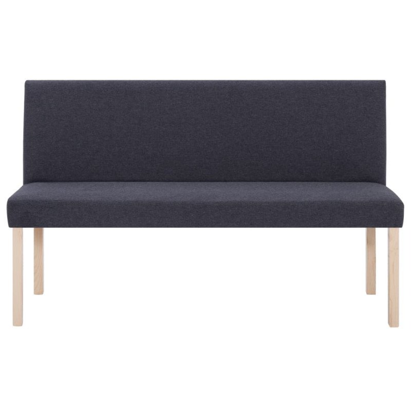 vidaXL Lavica 139,5 cm tmavosivá polyester