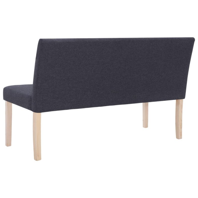 vidaXL Lavica 139,5 cm tmavosivá polyester