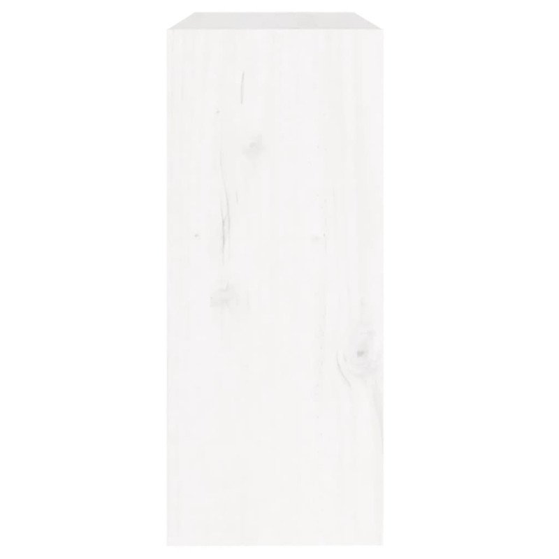 vidaXL Knižnica/deliaca stena biela 60x30x71,5 cm masívna borovica