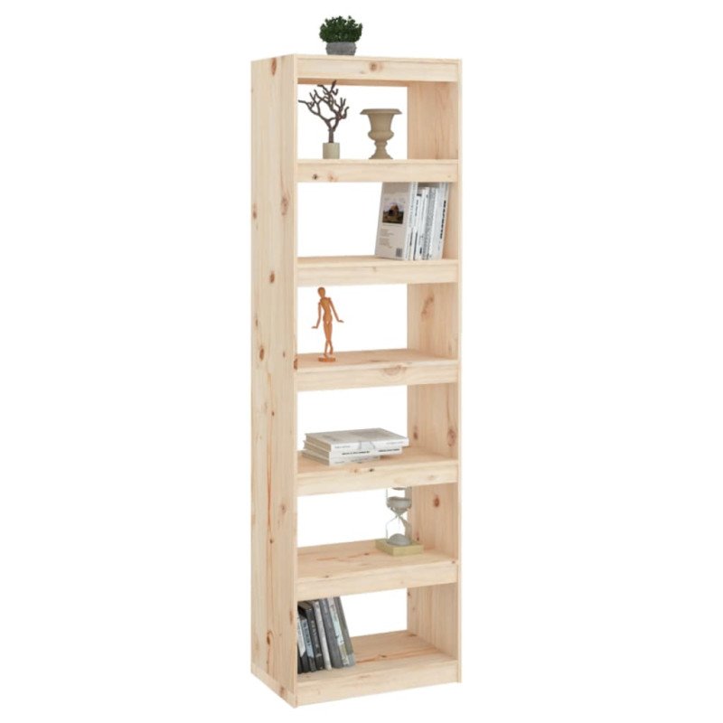 vidaXL Knižnica/deliaca stena 60x30x199,5 cm masívna borovica