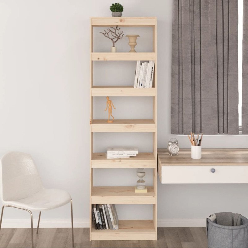vidaXL Knižnica/deliaca stena 60x30x199,5 cm masívna borovica