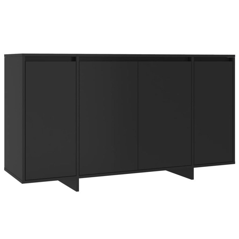 vidaXL Komoda čierna 135x41x75 cm drevotrieska