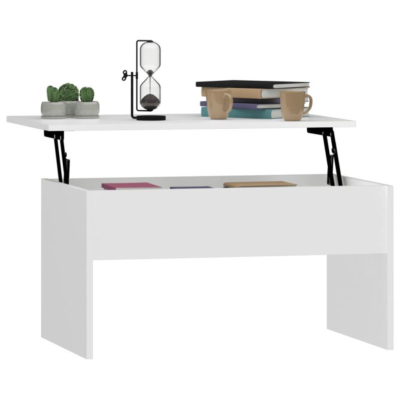 vidaXL Konferenčný stolík biely 80x50,5x41,5 cm spracované drevo