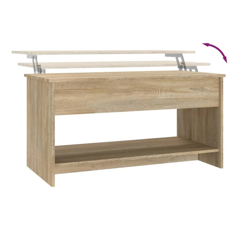 vidaXL Konferenčný stolík dub sonoma 102x50x52,5 cm spracované drevo