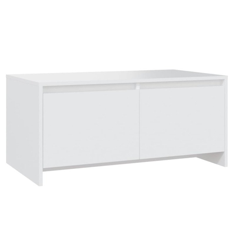 vidaXL Konferenčný stolík biely 90x50x41,5 cm drevotrieska