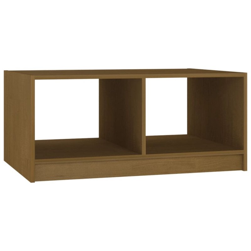 vidaXL Konferenčný stolík medovo-hnedý 75x50x33,5 cm borovicový masív
