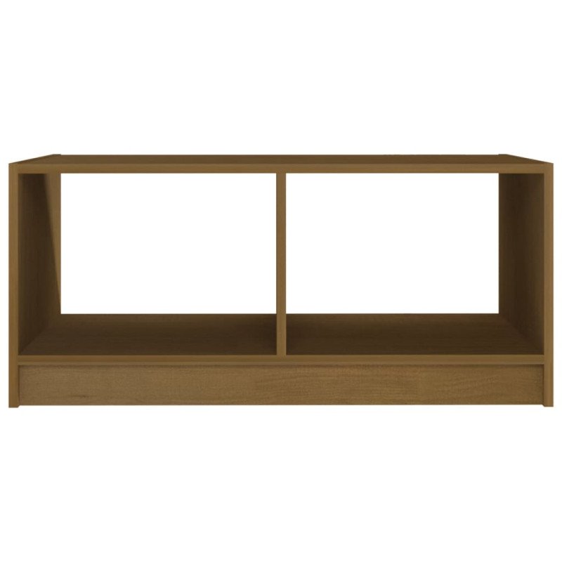 vidaXL Konferenčný stolík medovo-hnedý 75x50x33,5 cm borovicový masív