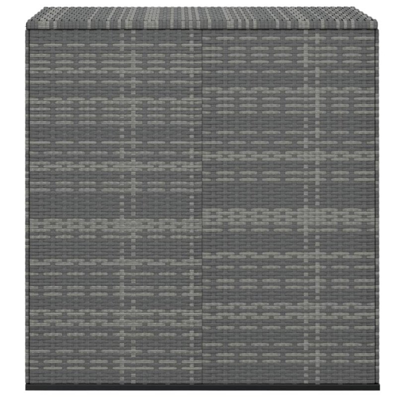 vidaXL Záhradný úložný box z polyratanu 100x49x103,5 cm sivý