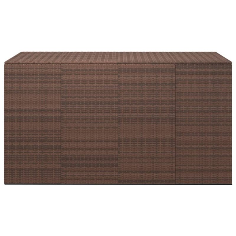 vidaXL Záhradný box na vankúše z polyratanu 194x100x103 cm hnedý