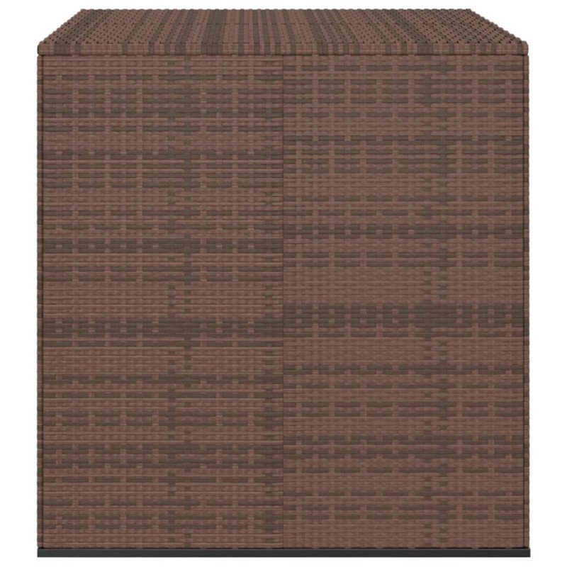 vidaXL Záhradný úložný box z polyratanu 100x97,5x104 cm hnedý
