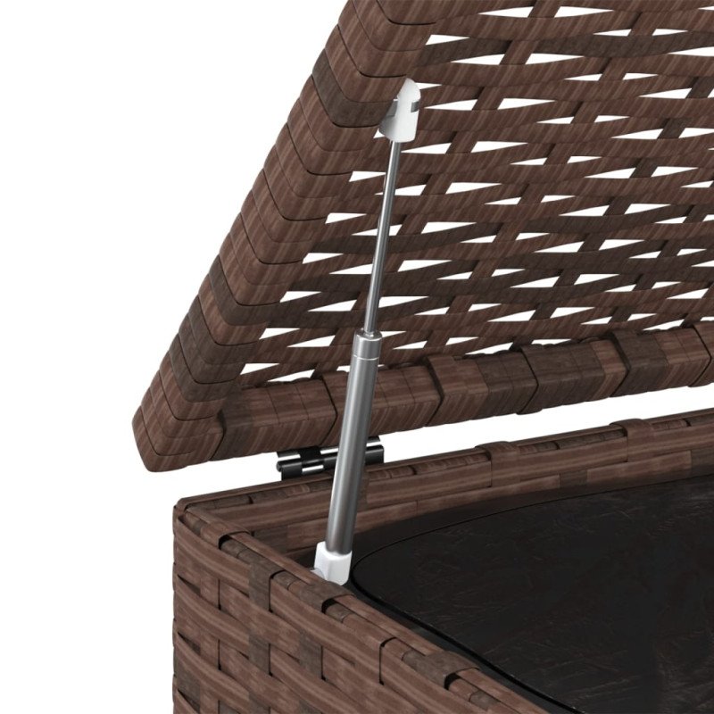 vidaXL Záhradný úložný box z polyratanu 100x97,5x104 cm hnedý