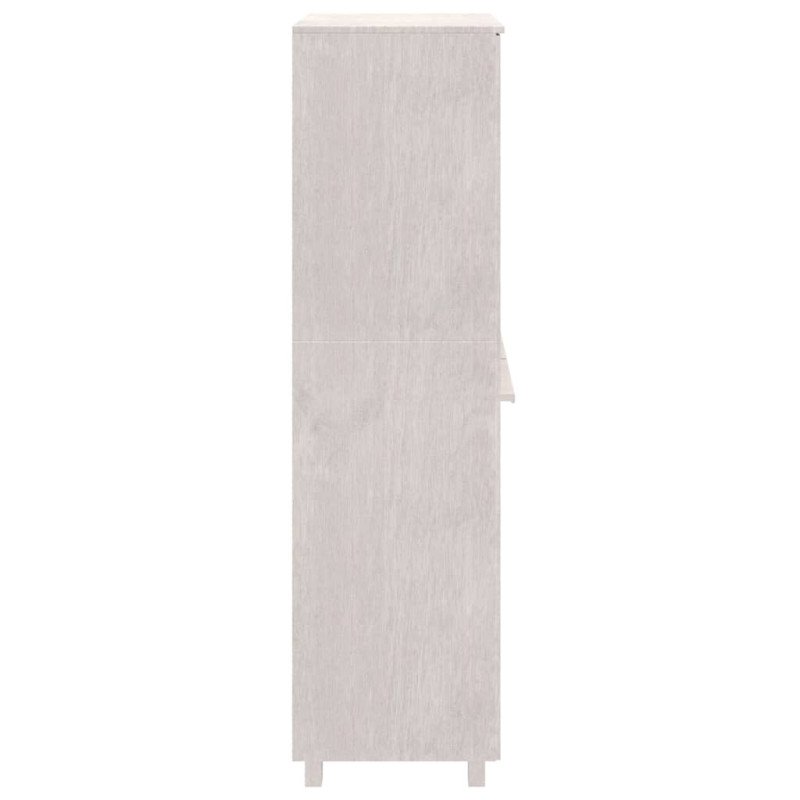 vidaXL Šatník HAMAR, biely 89x50x180 cm, borovicový masív