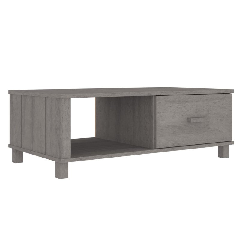 vidaXL Konferenčný stolík HAMAR, svetlosivý 100x55x35 cm, borovica