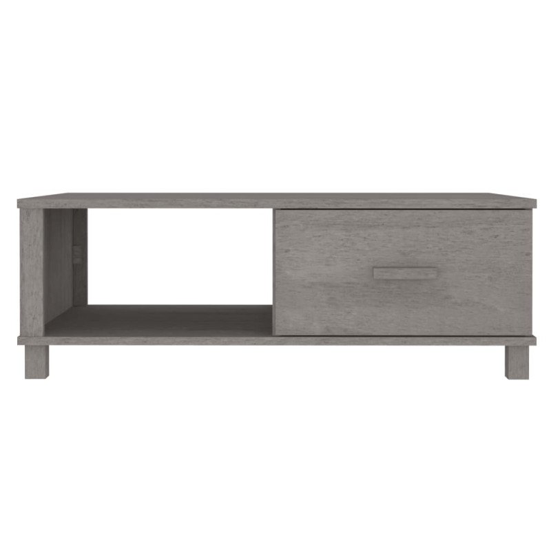vidaXL Konferenčný stolík HAMAR, svetlosivý 100x55x35 cm, borovica