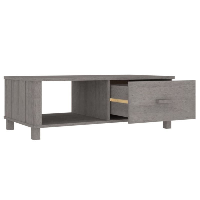 vidaXL Konferenčný stolík HAMAR, svetlosivý 100x55x35 cm, borovica