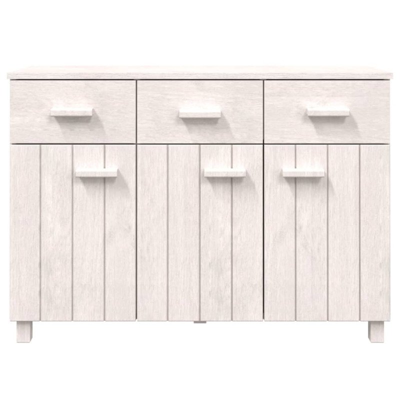 vidaXL Komoda HAMAR, biela 113x40x80 cm, borovicový masív