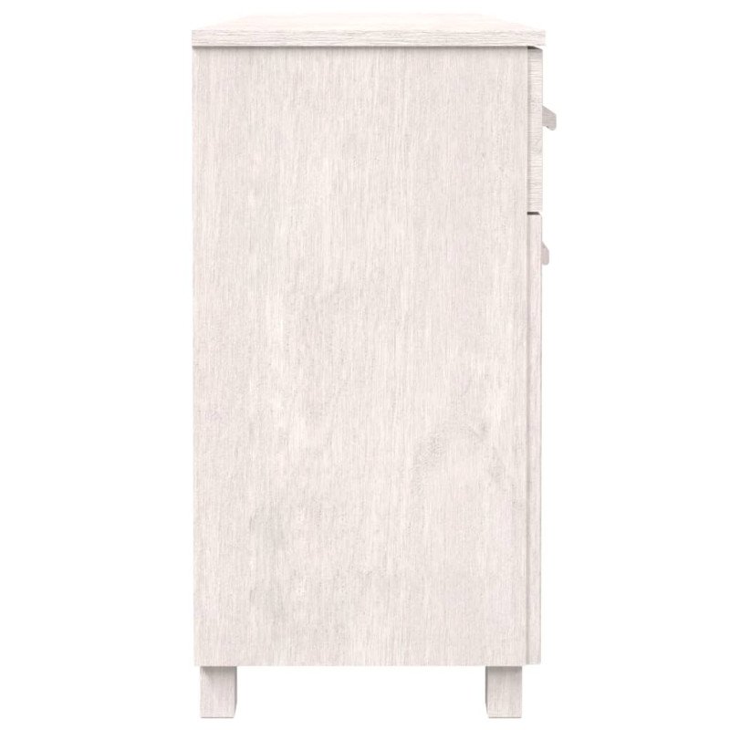 vidaXL Komoda HAMAR, biela 113x40x80 cm, borovicový masív