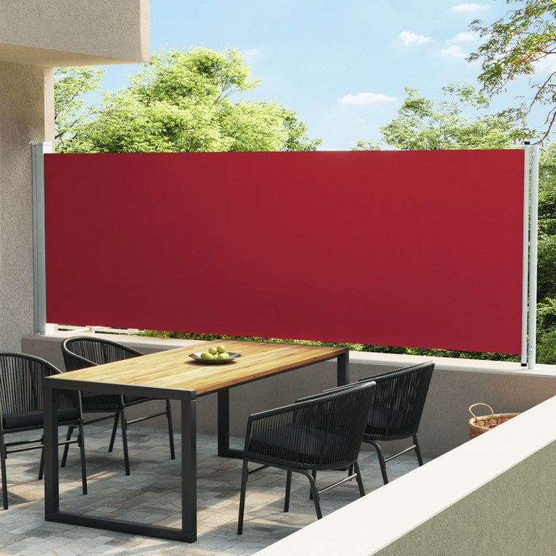 vidaXL Zaťahovacia bočná roleta 160x600 cm červená